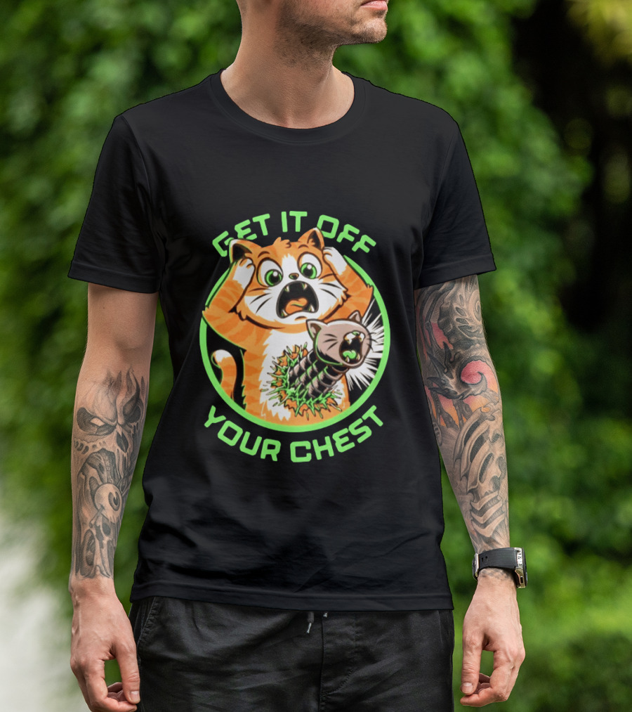 Get It Off Your Chest Alien Cat Mashup T-Shirt