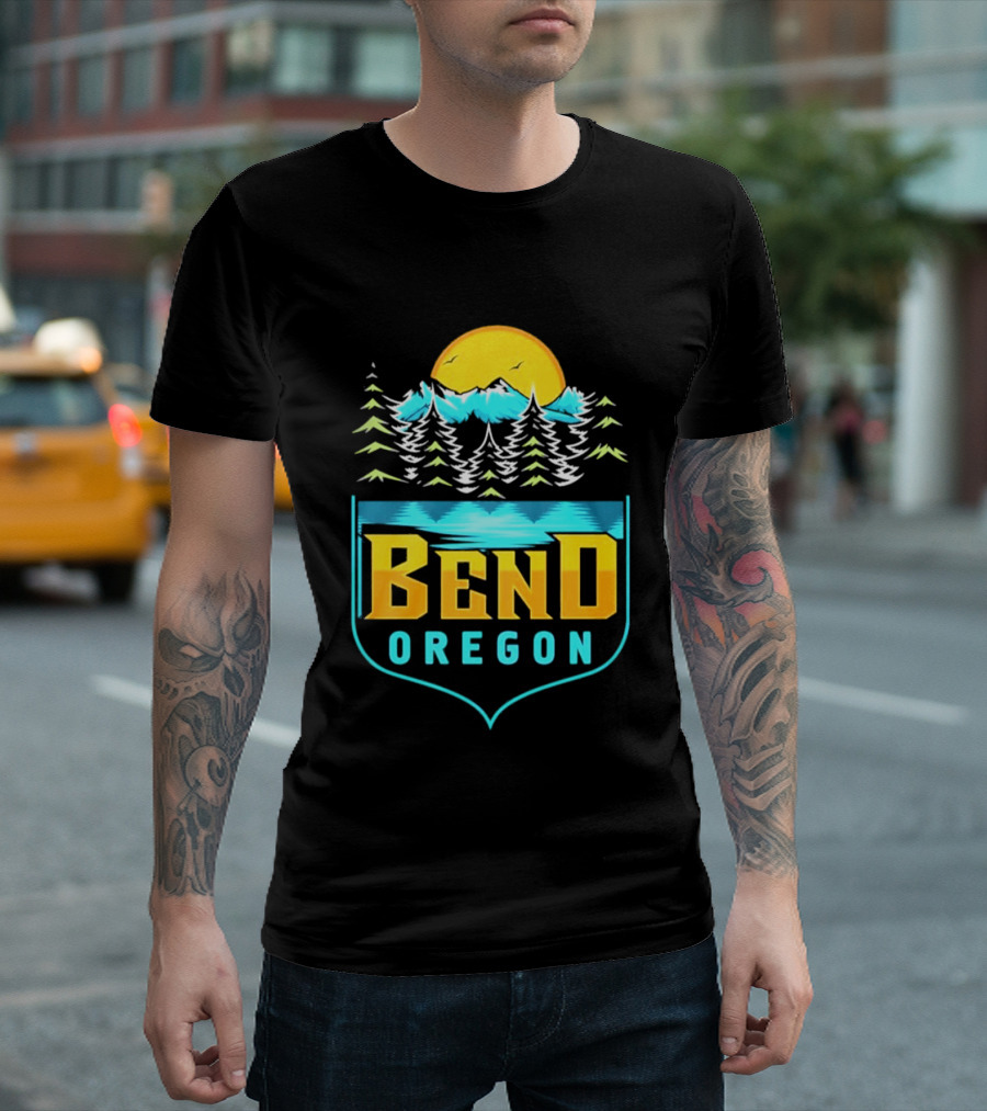 Bend Oregon Sunrise Mountains And Pines T-Shirt