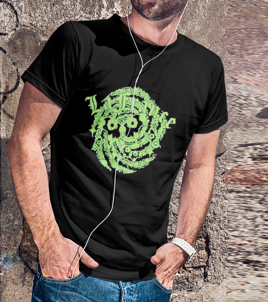 La France Green Skull Floral T-Shirt