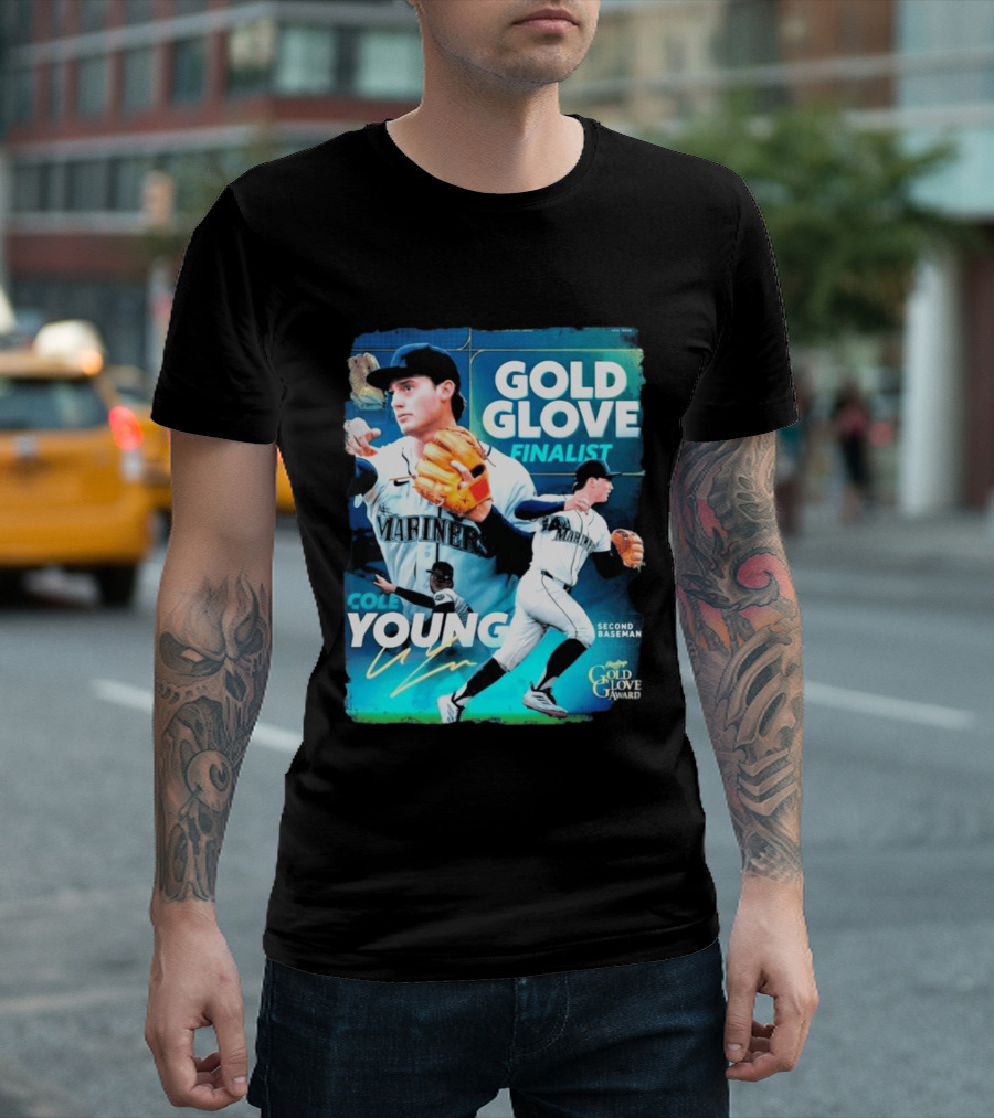 Cole Young Mariners Second Baseman Gold Glove Finalist T-Shirt