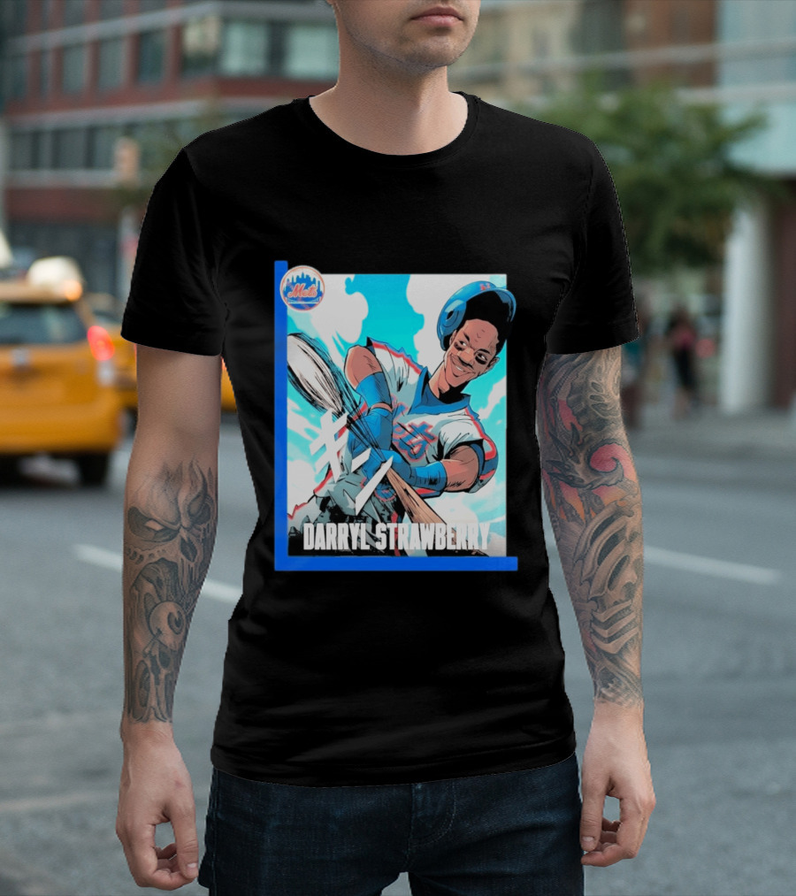 Darryl Strawberry NYC Mets Baseball Manga T-Shirt