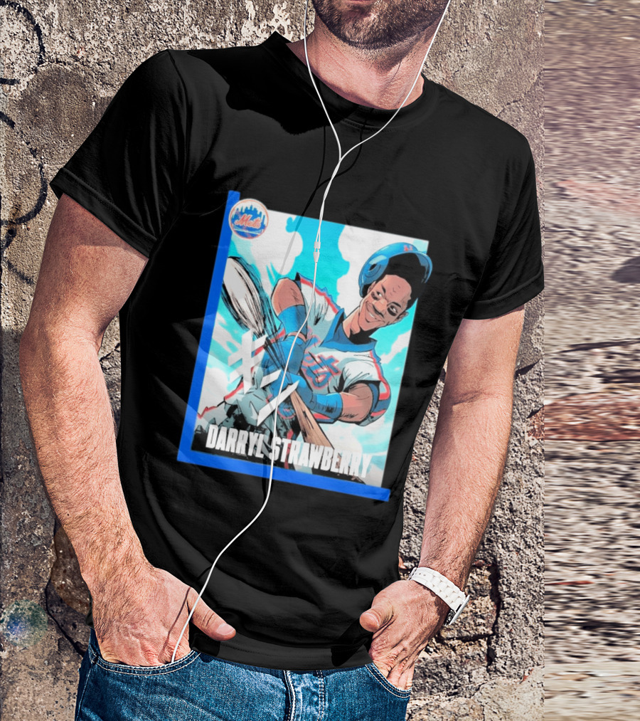 Darryl Strawberry NYC Mets Baseball Manga T-Shirt