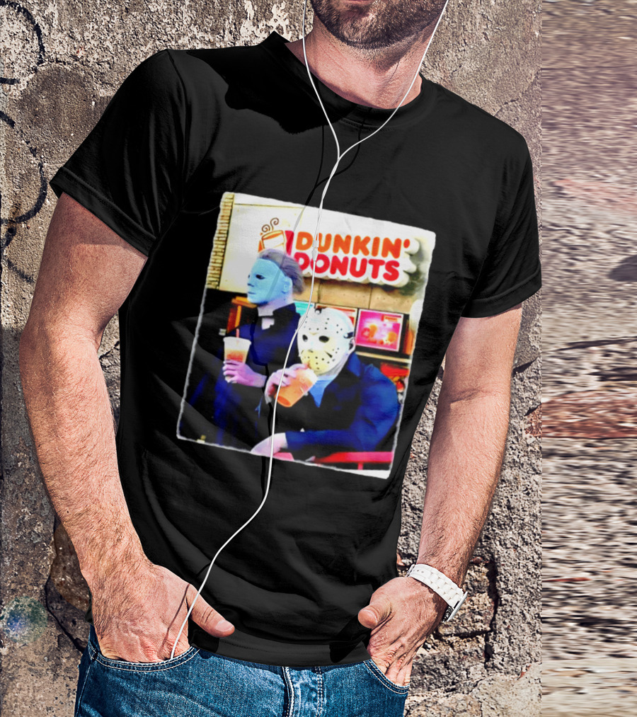 Dunkin Donuts Halloween 2026 Michael Myers Jason Voorhees Meme T-Shirt