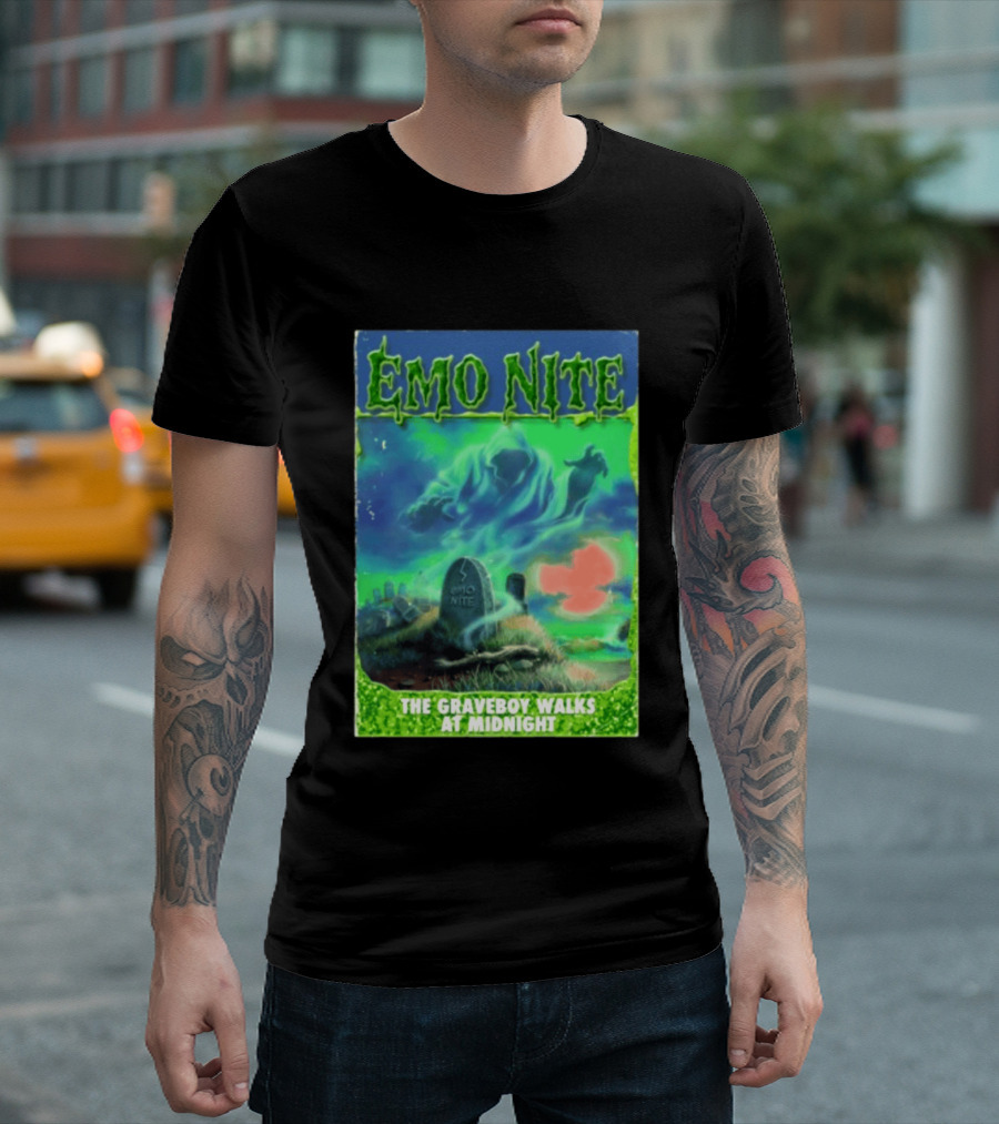 Emo Nite The Graveboy Walks At Midnight Goosebumps T-Shirt