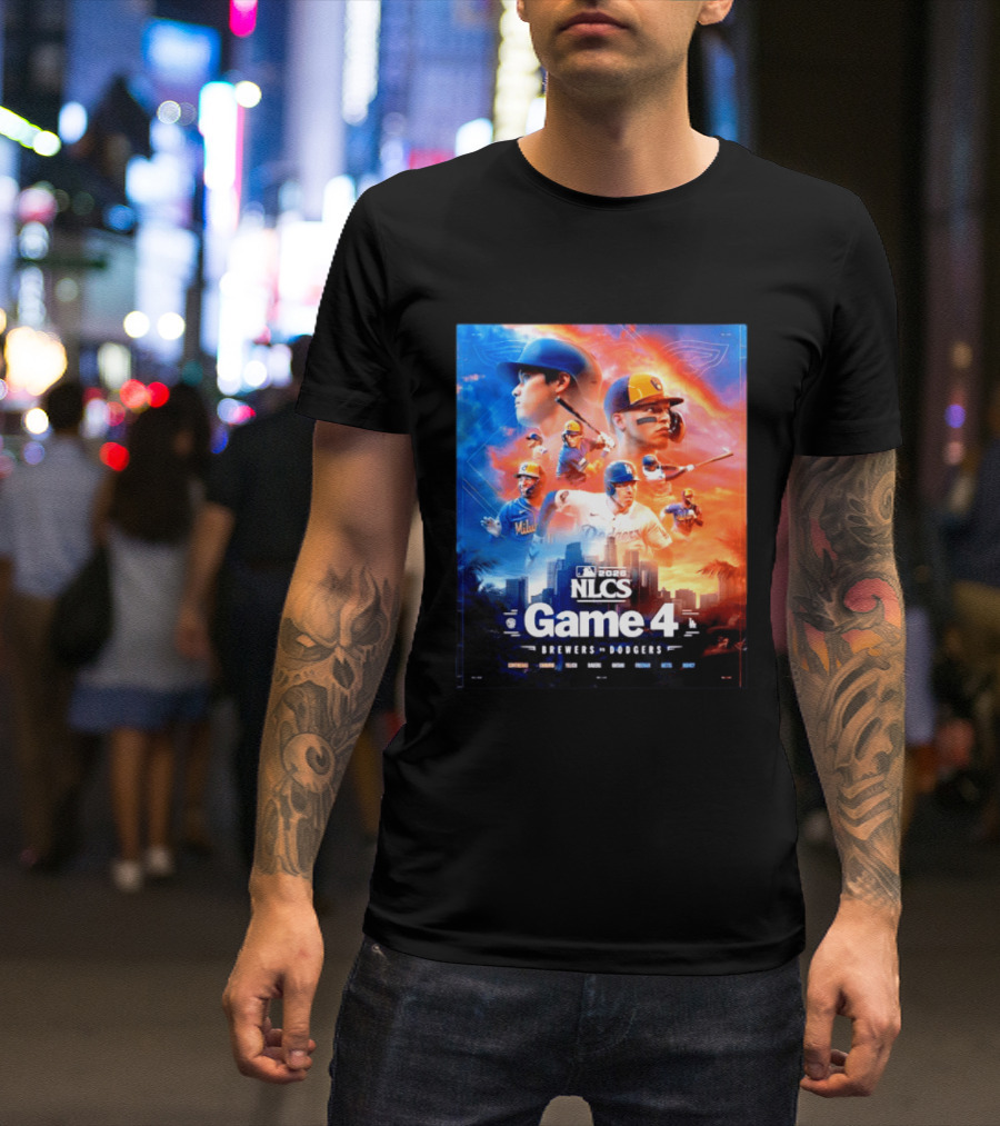 2026 NLCS Game 4 Milwaukee Brewers Vs Los Angeles Dodgers Baseball Matchup T-Shirt