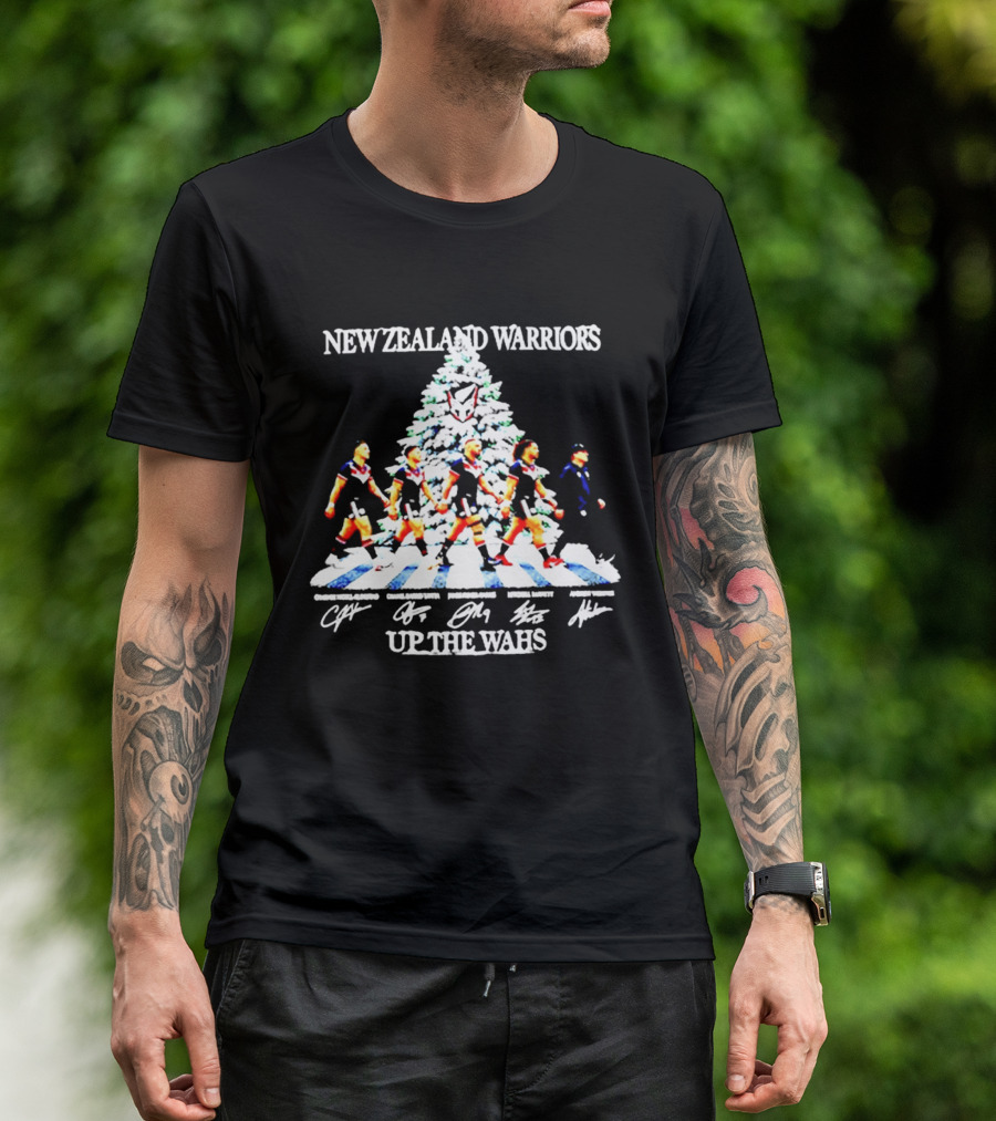 New Zealand Warriors Up The Wahs Christmas 2026 Players Abbey Road T-Shirt
