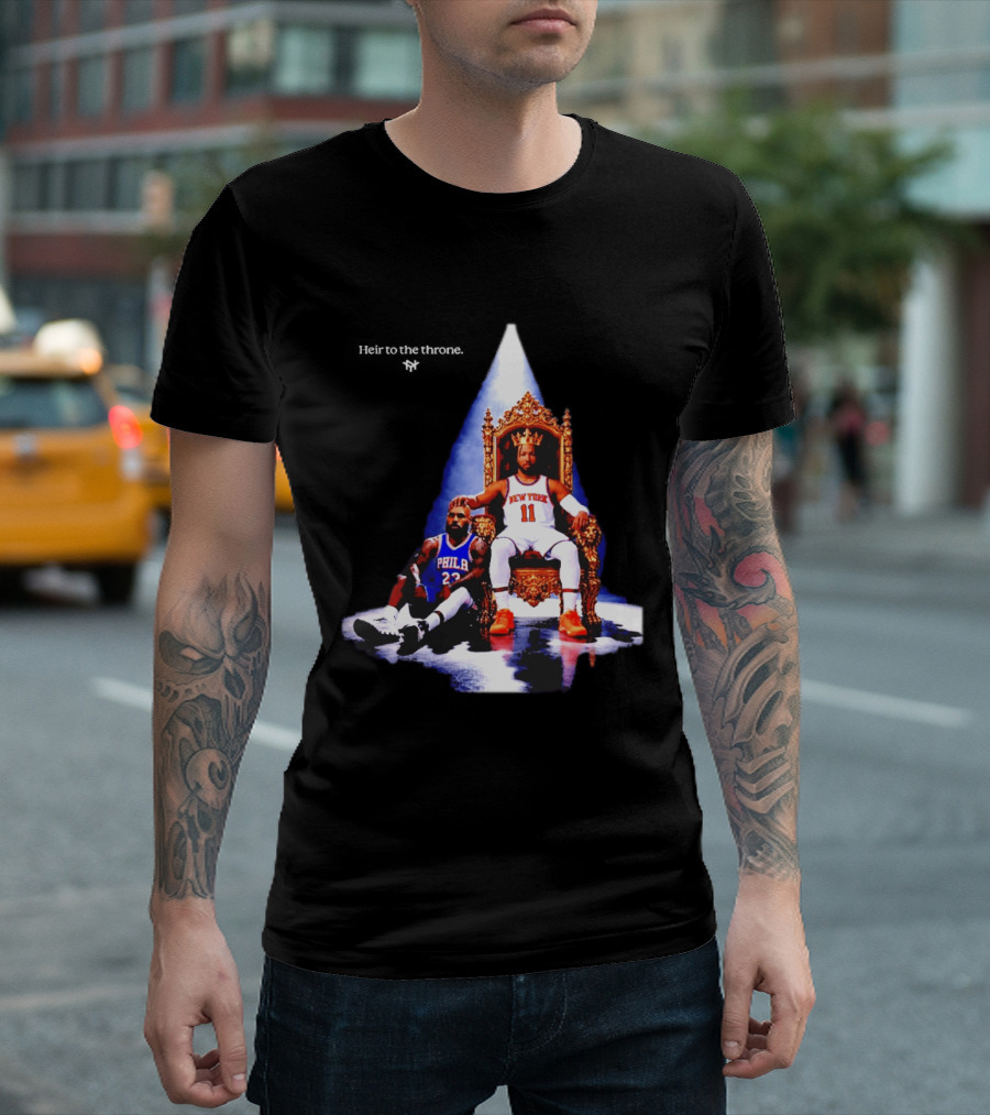 Heir To The Throne New York Knicks Jalen Brunson Basketball Crowned In Glory T-Shirt