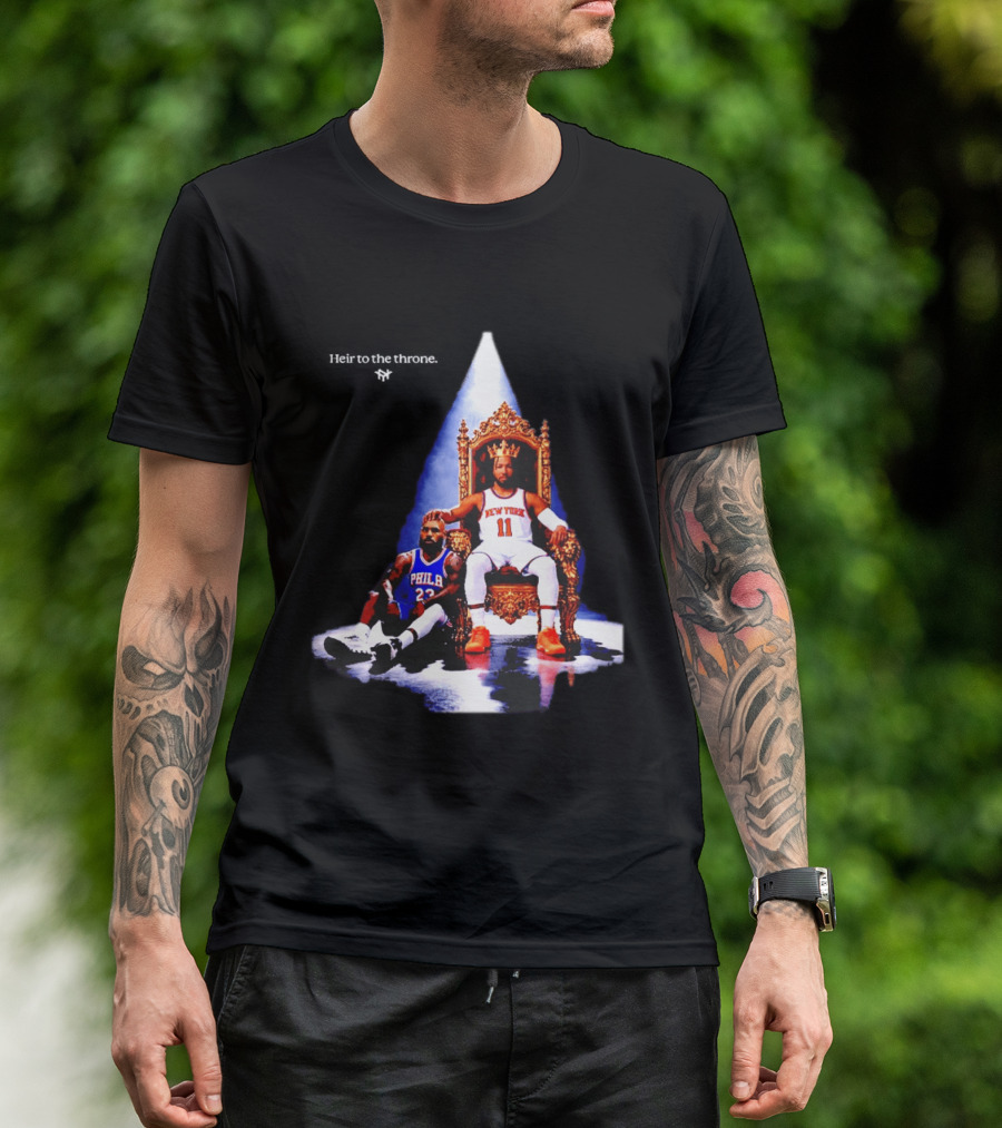 Heir To The Throne New York Knicks Jalen Brunson Basketball Crowned In Glory T-Shirt