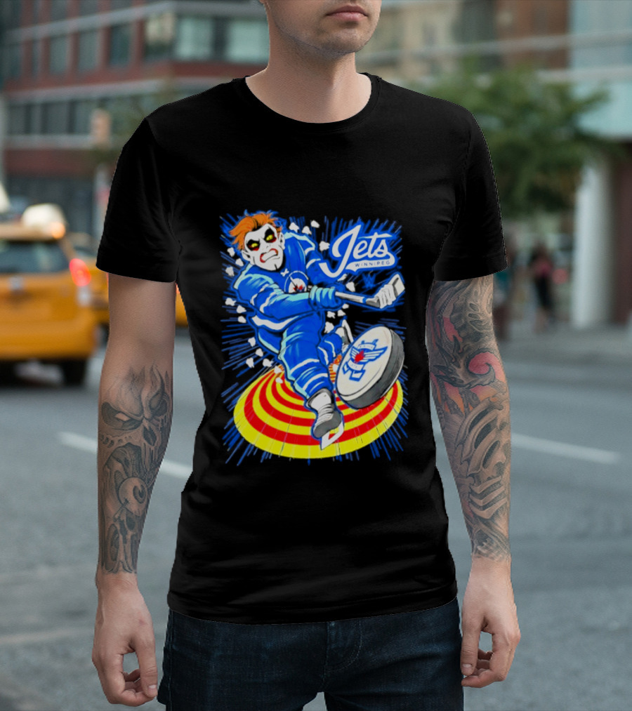 Winnipeg Jets Danhausen Winnipeghausen Hockey Collaboration T-Shirt