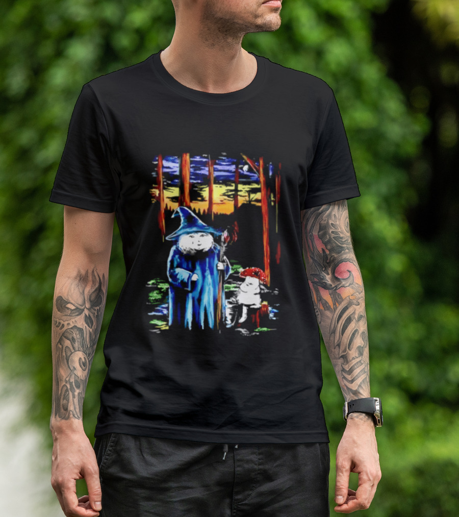 Witch Cat You Wanna Meet Up At The Bog Wizard And Mushroom T-Shirt