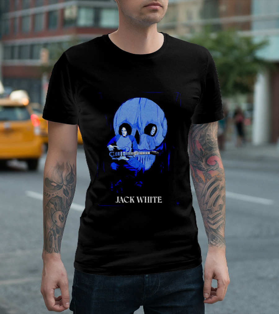 Jack White Cincinnati OH 2026 Event Live At Megacorp Pavilion September 18 Skull Guitarists T-Shirt