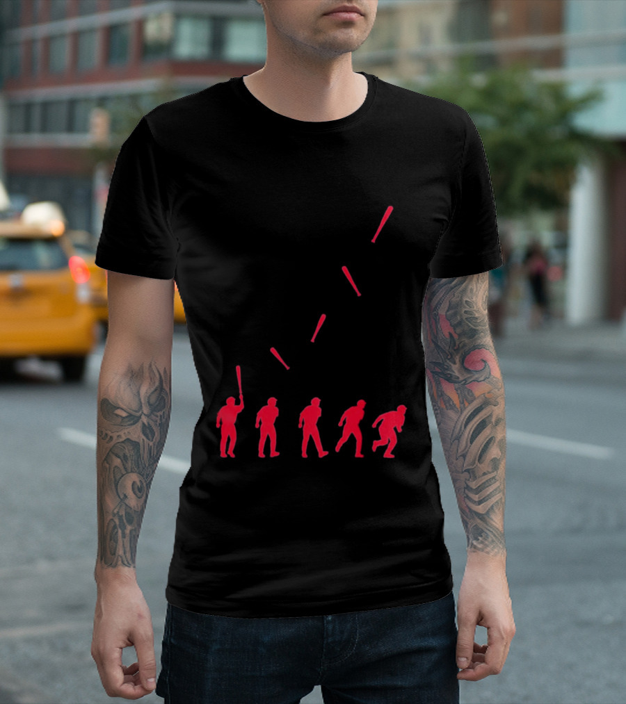Petey Halpin Cleveland Guardians Evolution Bat Flip Rally Sequence T-Shirt