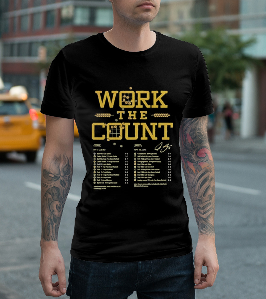 Jake Bauers Work The Count Baseball Stats Wheat T-Shirt