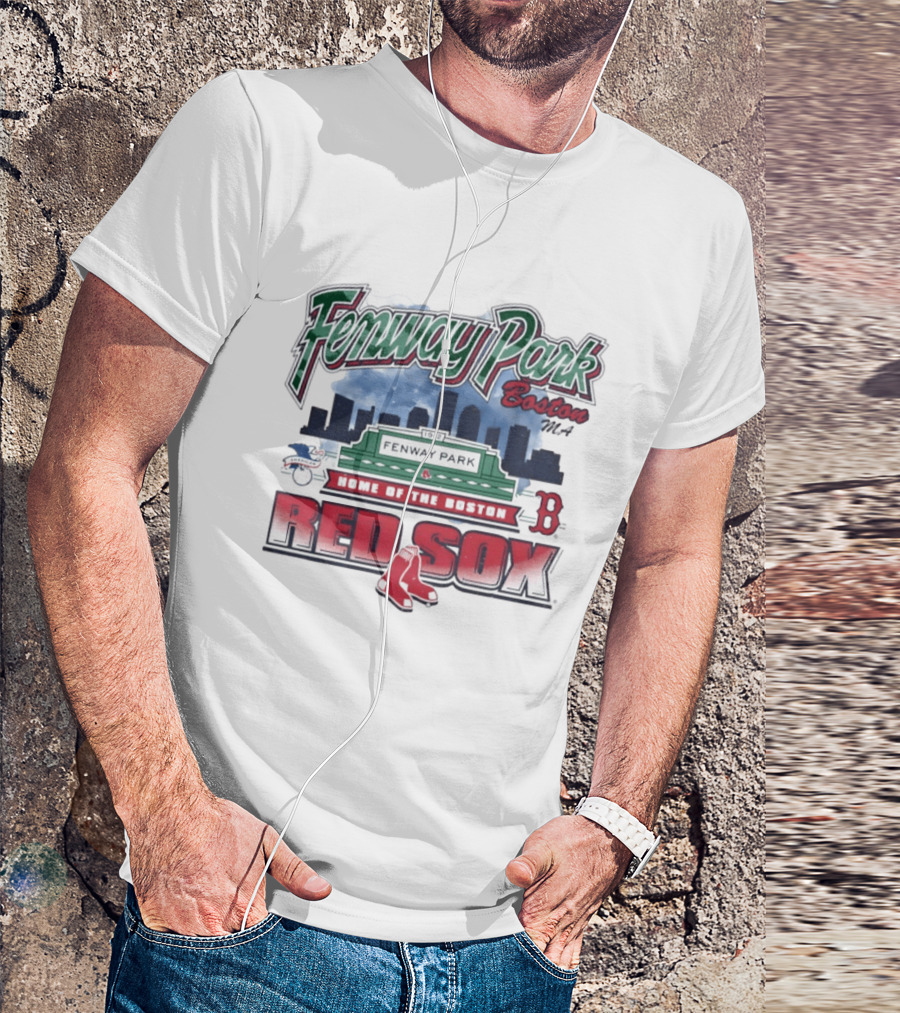 Fenway Park Boston 1912 Home Of The Boston Red Sox MLB Skyline T-Shirt