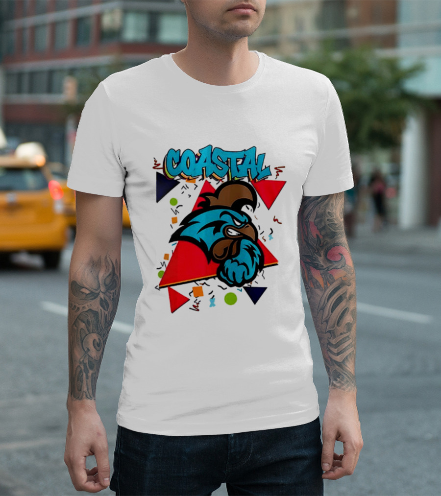 Coastal Carolina Chanticleers 90s NCAA Football 2026 Two Sided T-Shirt
