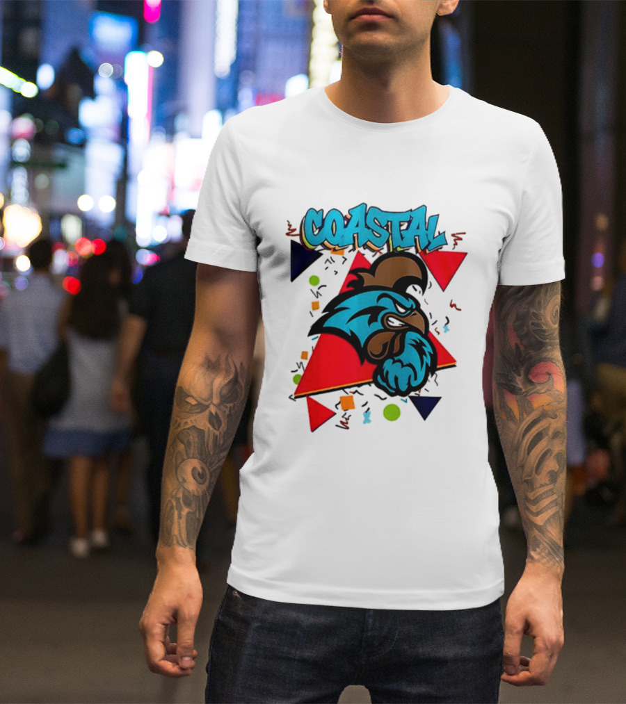 Coastal Carolina Chanticleers 90s NCAA Football 2026 Two Sided T-Shirt