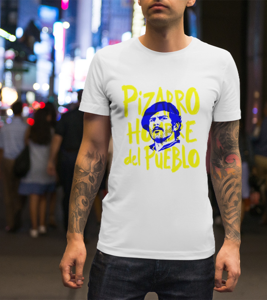 Pizarro Hombre Del Pueblo Latin American Yellow Blue T-Shirt