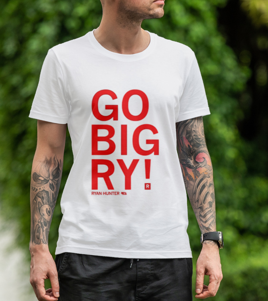 Ryan Hunter 18 Nebraska Huskers Volleyball NCAA Go Big Ry T-Shirt