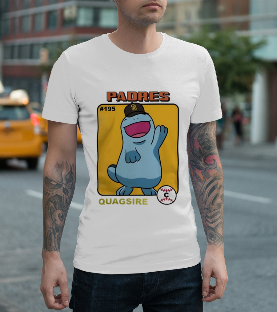 San Diego Padres Quagsire Pokemon Collaboration #195 T-Shirt