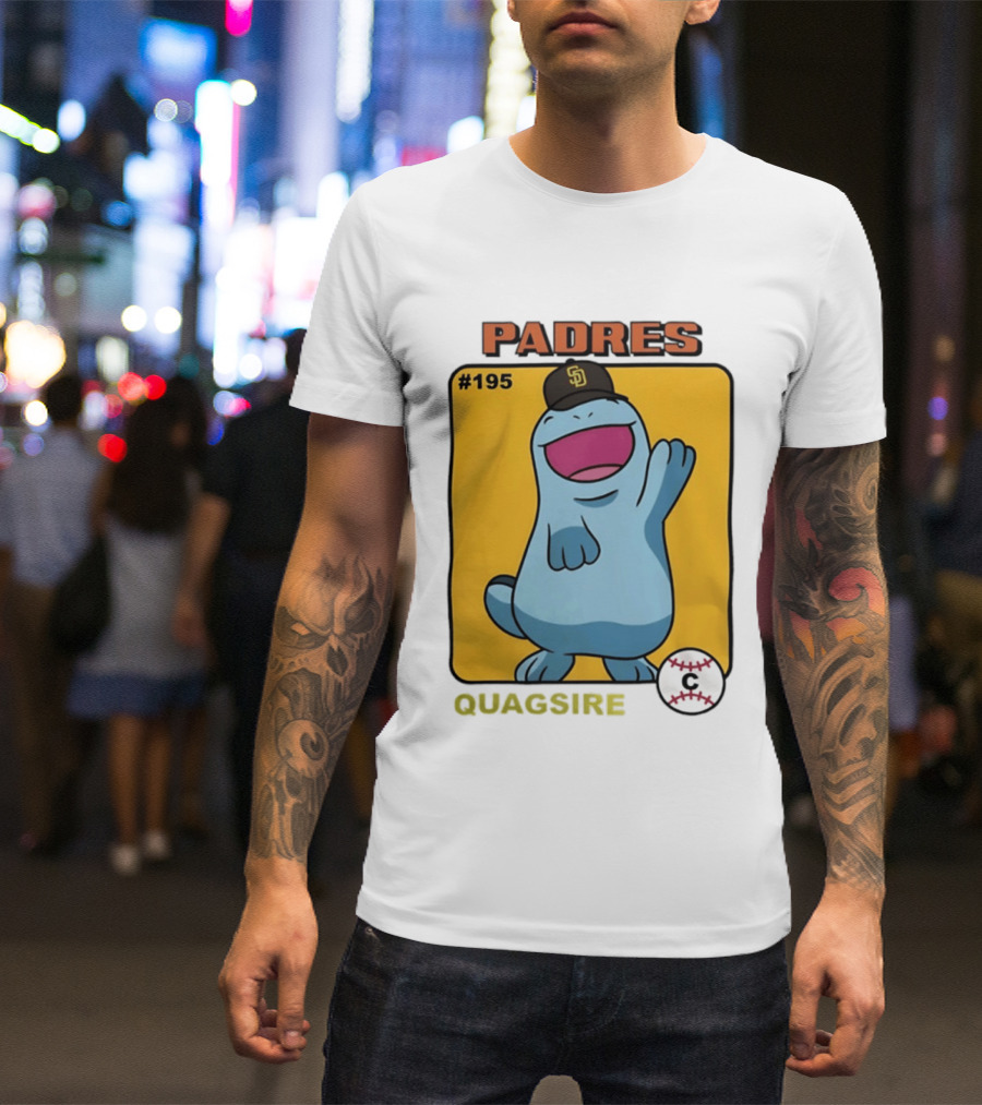 San Diego Padres Quagsire Pokemon Collaboration #195 T-Shirt