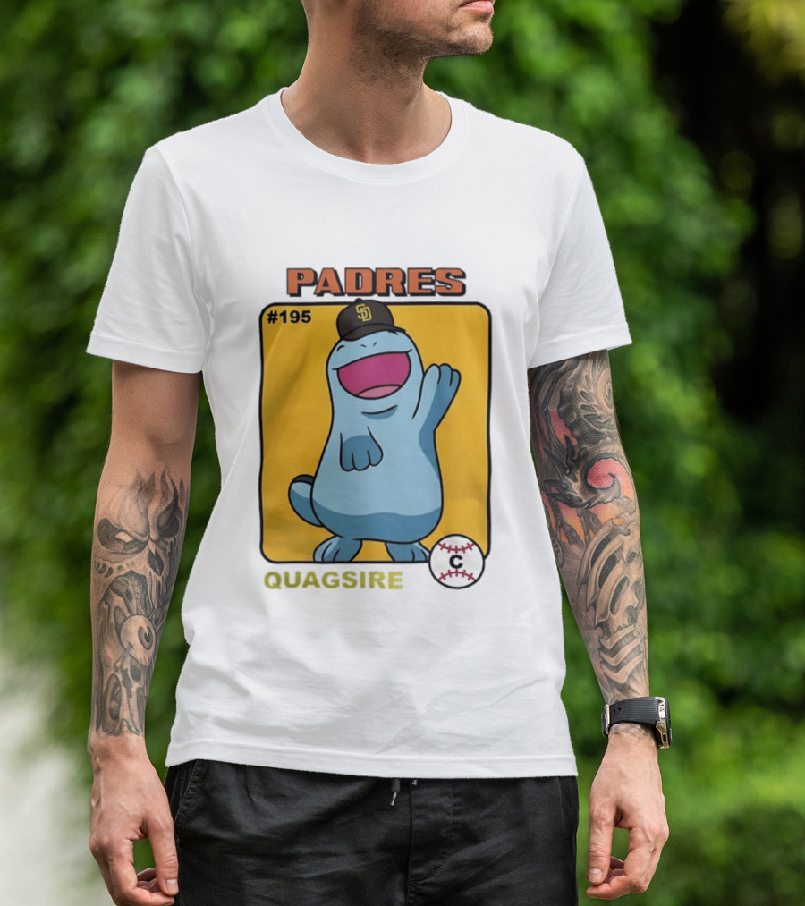 San Diego Padres Quagsire Pokemon Collaboration #195 T-Shirt
