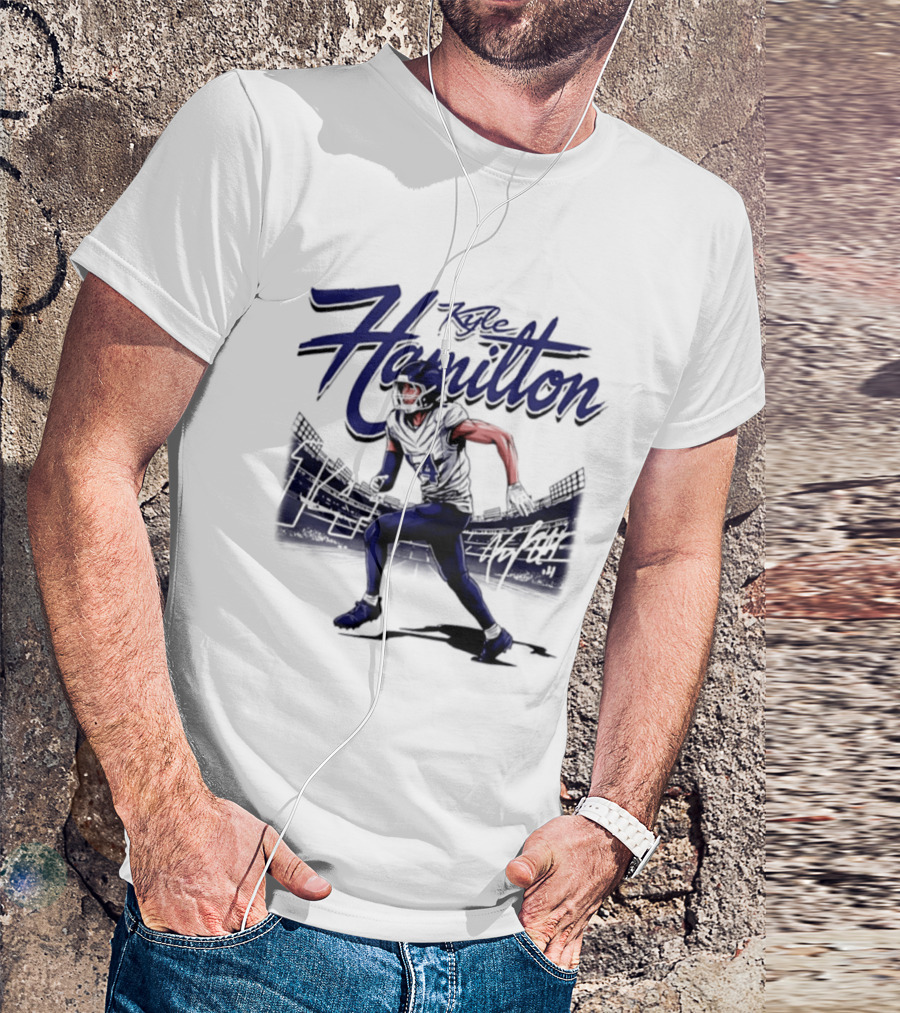 Hamilton Kyle 14 Baltimore Ravens Player Name T-Shirt