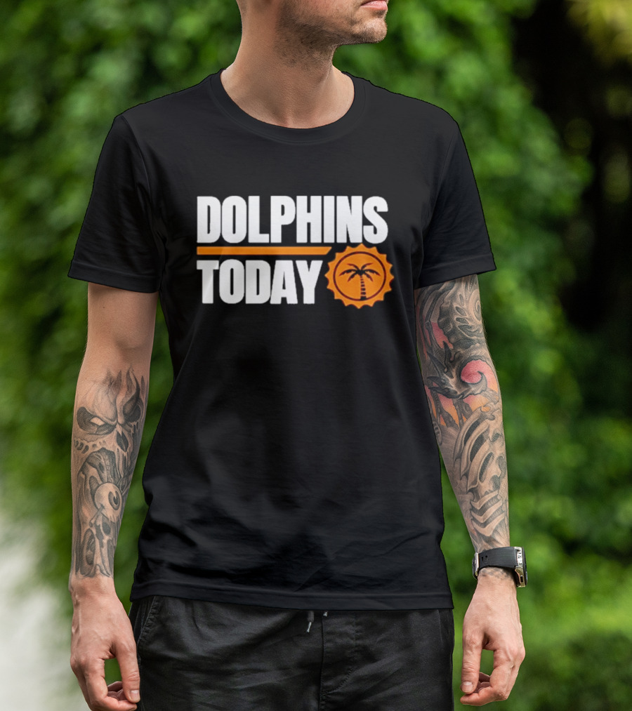 Dolphins Today Chat Sports Football Palm Tree T-Shirt