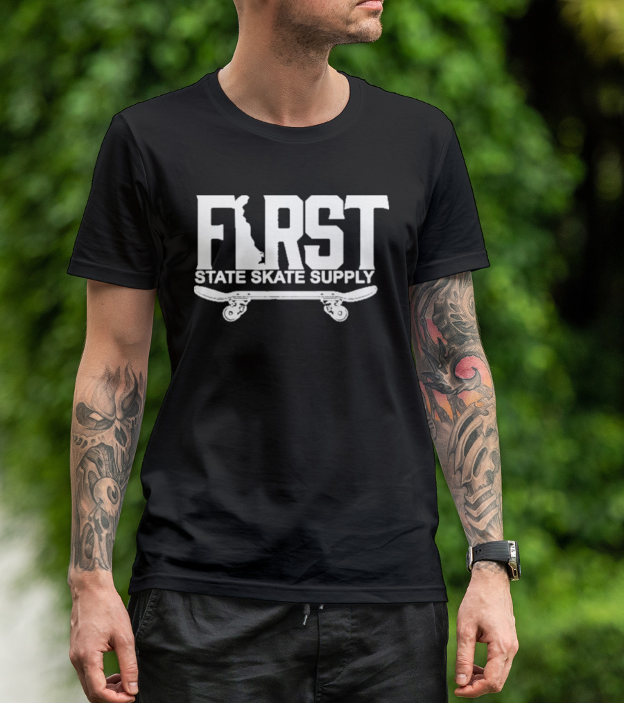 First State Skate Supply Delaware Skateboard T-Shirt