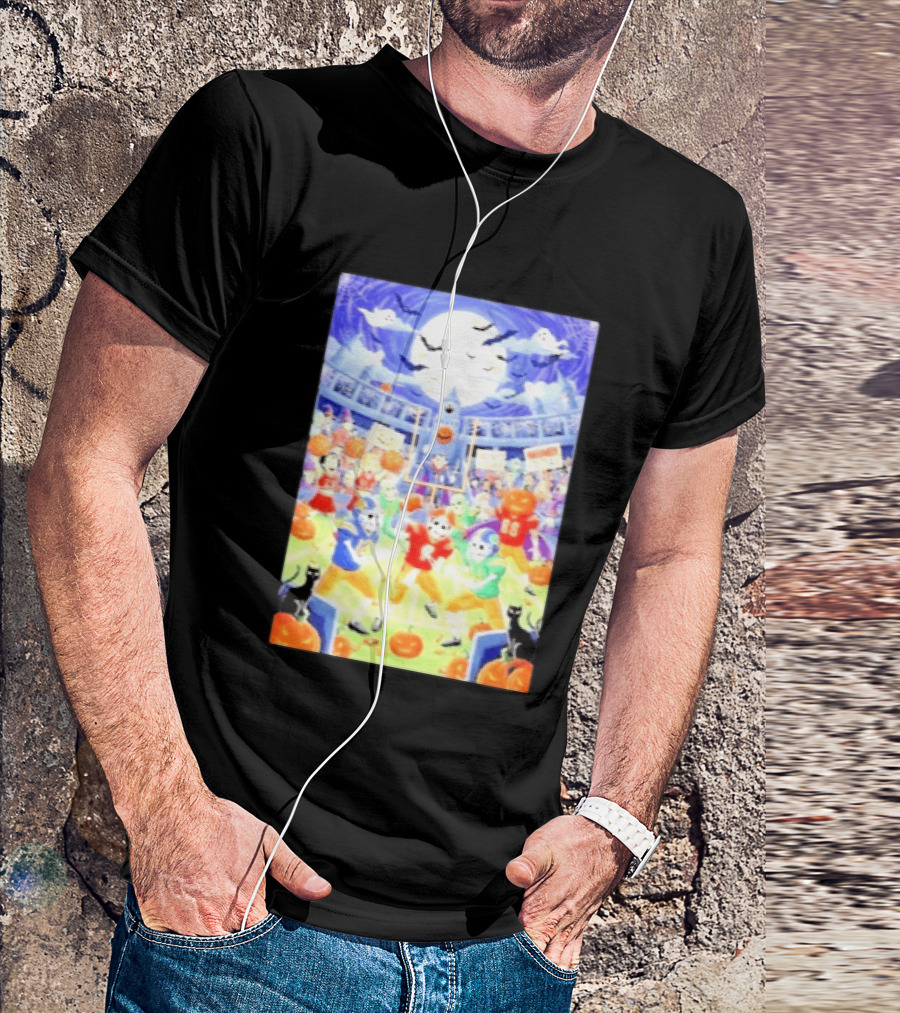 Halloween 2026 Skeleton Palloweet Football Spooky Game Party Pumpkin Night T-Shirt