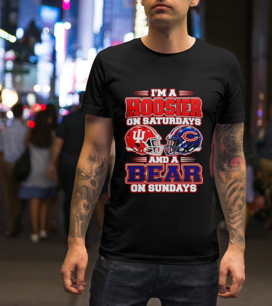 Indiana Hoosiers Saturdays Chicago Bears Sundays Fan 2026 T-Shirt