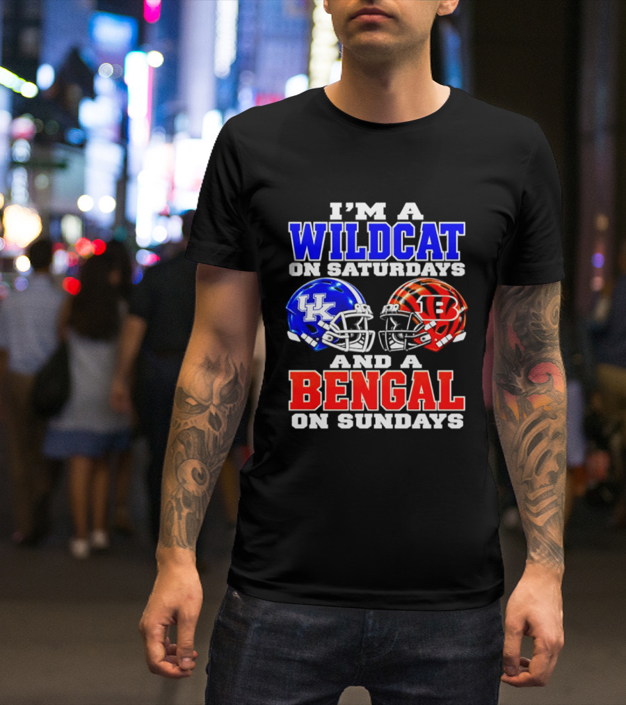 I'm A Kentucky Wildcat On Saturdays And A Bengal On Sundays T-Shirt