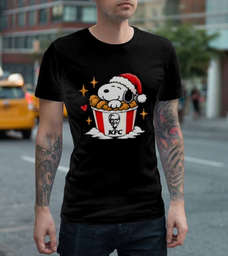 KFC Snoopy Christmas Chicken Bucket Holiday Special For Chicken Lovers T-Shirt