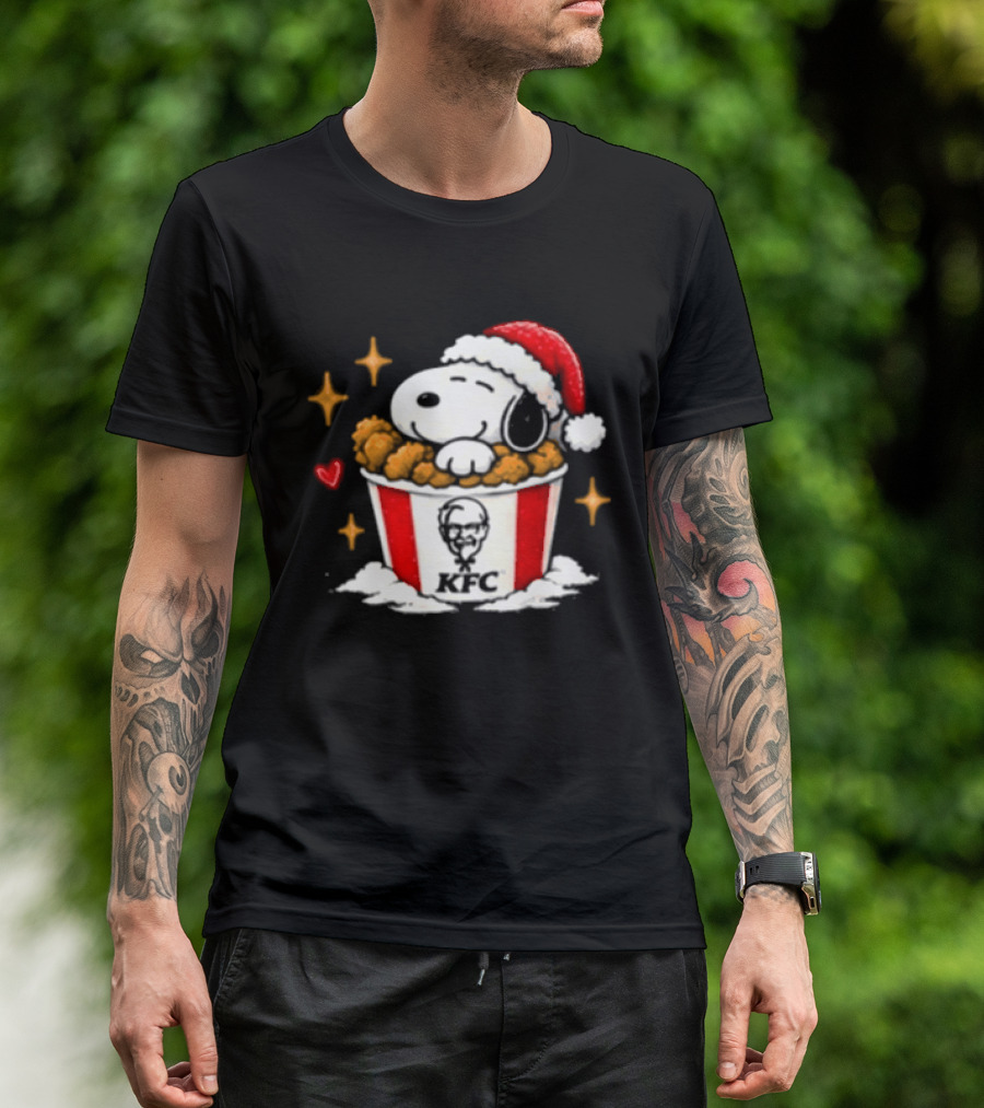 KFC Snoopy Christmas Chicken Bucket Holiday Special For Chicken Lovers T-Shirt