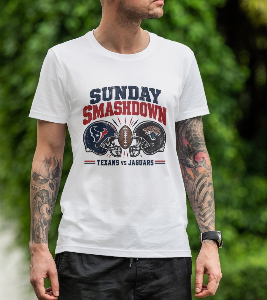Sunday Smashdown 2026 Texans Vs Jaguars London Football Clash Week 6 T-Shirt