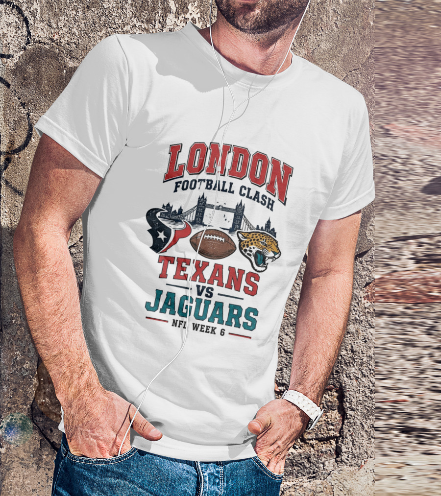 London Football Clash Texans Vs Jaguars NFL Week 6 T-Shirt