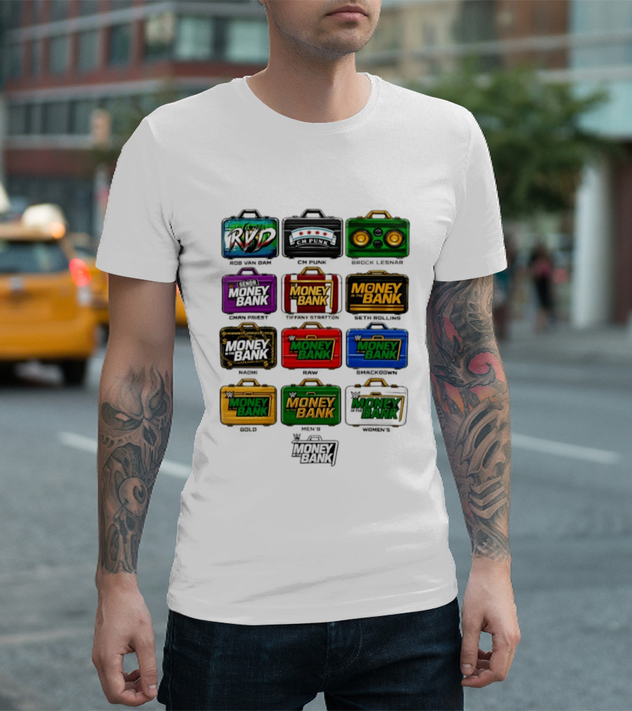 Money In The Bank Nostalgia RVD CM Punk Briefcases Collection T-Shirt
