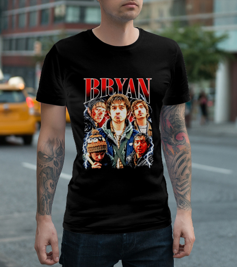Bryan Actor Collage With Dramatic Expressions And Intense Scenes T-Shirt
