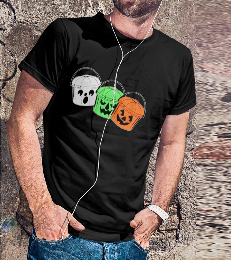 Ghost Pumpkin Candy Buckets Halloween 2026 T-Shirt
