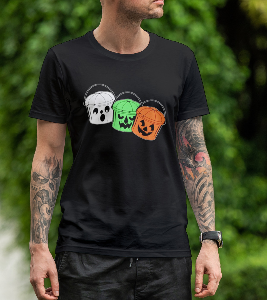Ghost Pumpkin Candy Buckets Halloween 2026 T-Shirt
