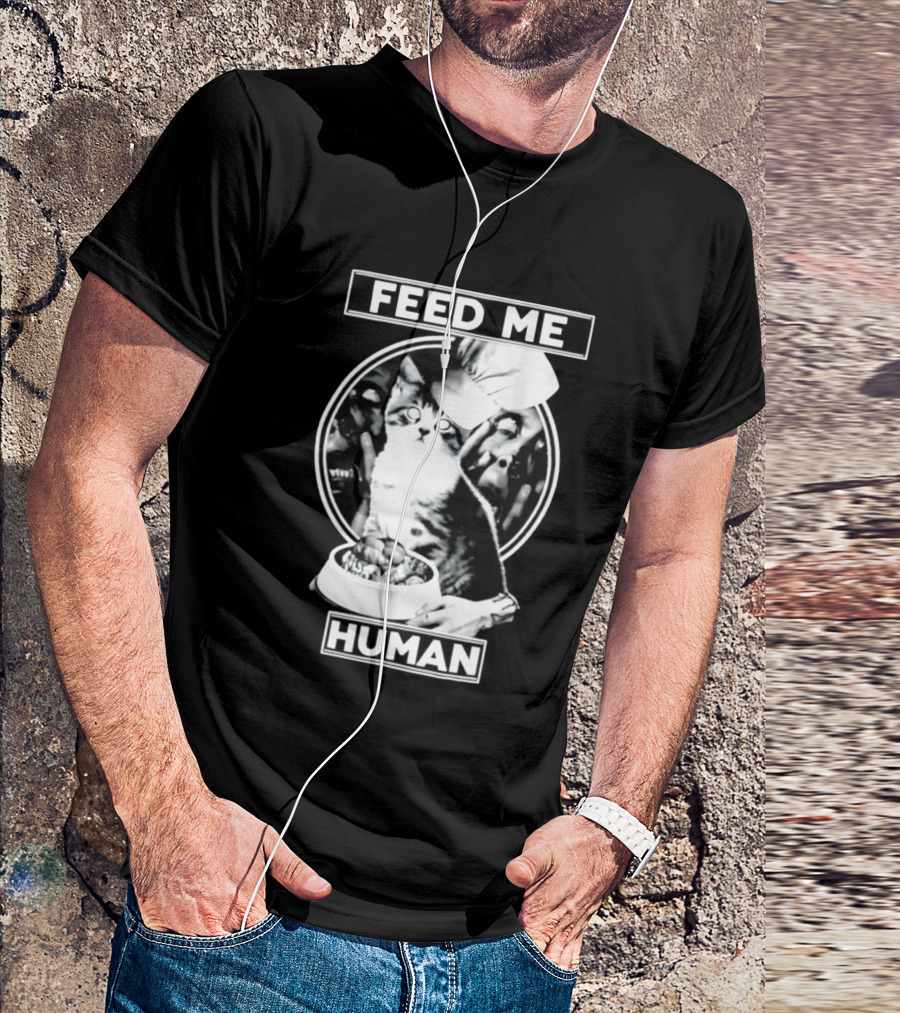 Feed Me Human Cat Chef Skarewear T-Shirt