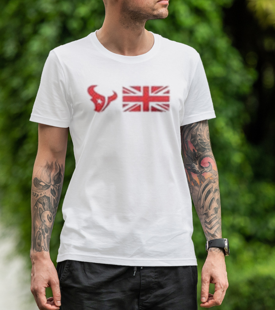 Houston Texans Jacksonville Jaguars London Games 2026 UK Flag Duo T-Shirt
