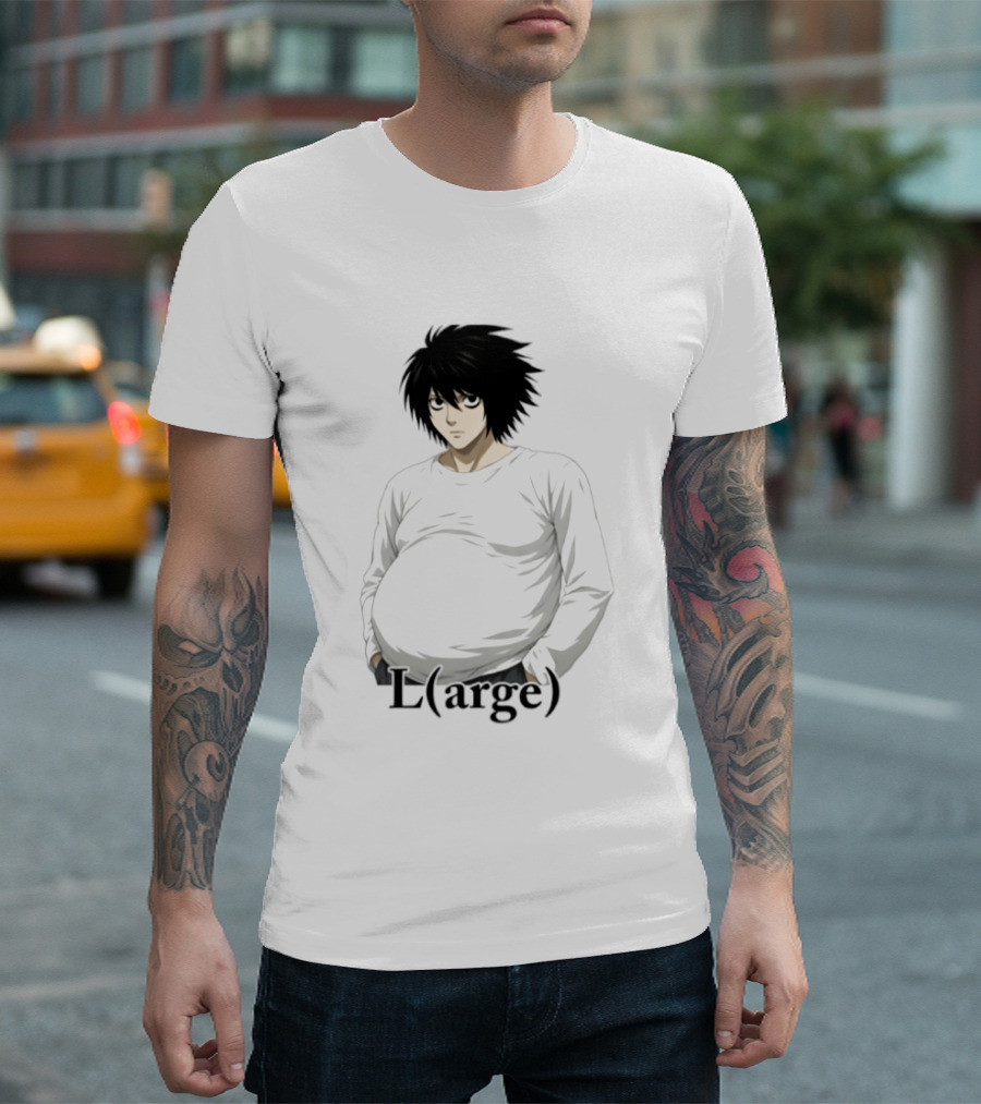 L Large L Lawliet Death Note Anime Meme T-Shirt