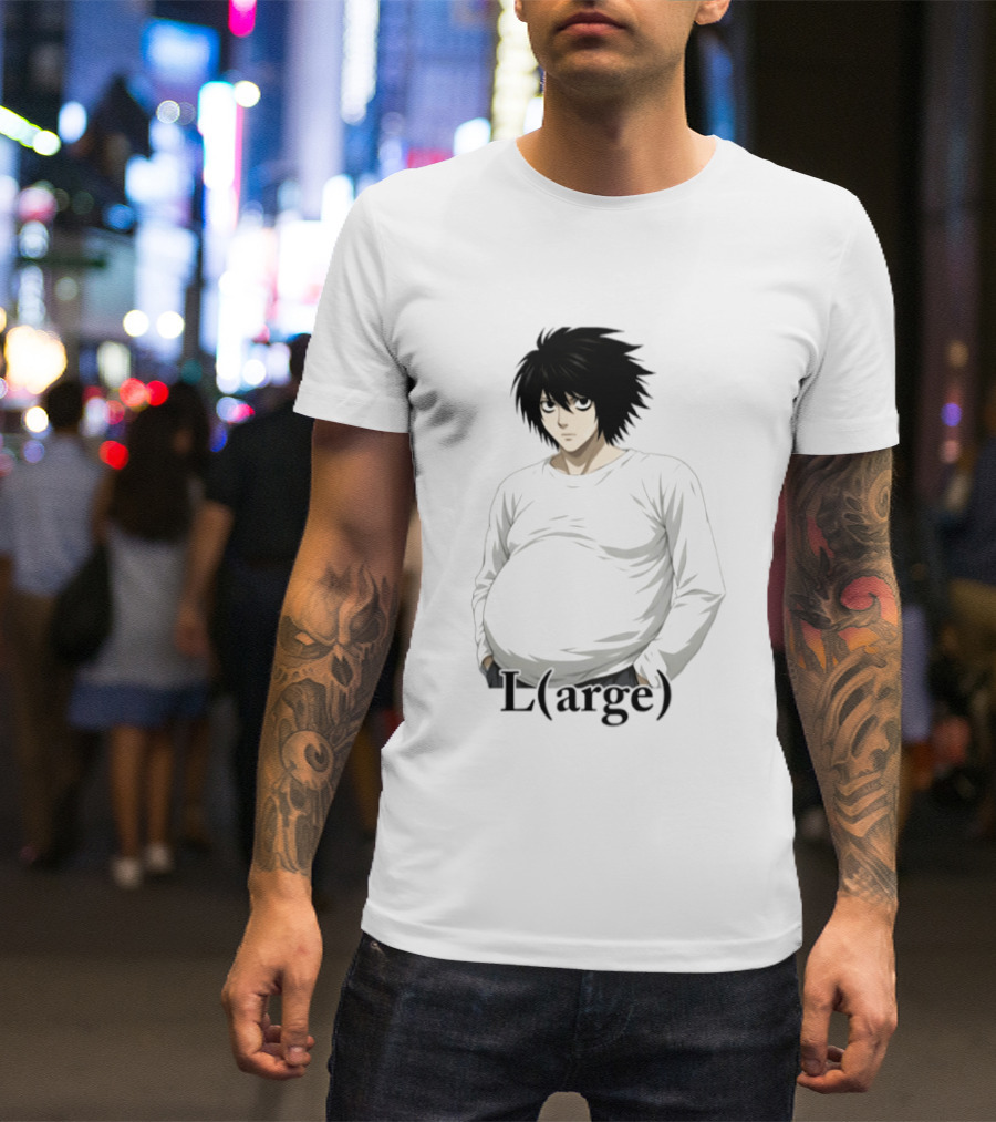 L Large L Lawliet Death Note Anime Meme T-Shirt