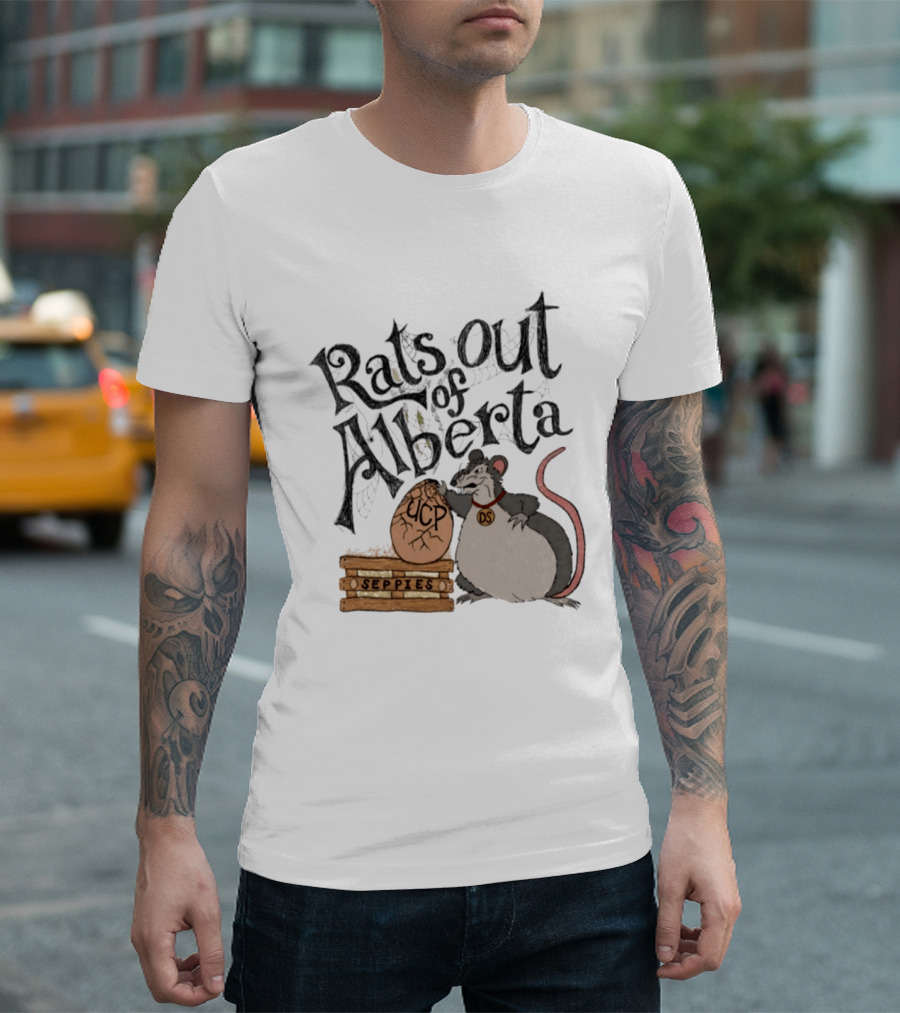 Mouse Rats Out Of Alberta UCP Seppies Political Satire T-Shirt