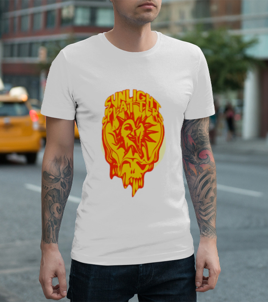 Sunlight Splatters Grateful Dead Psychedelic Skull T-Shirt