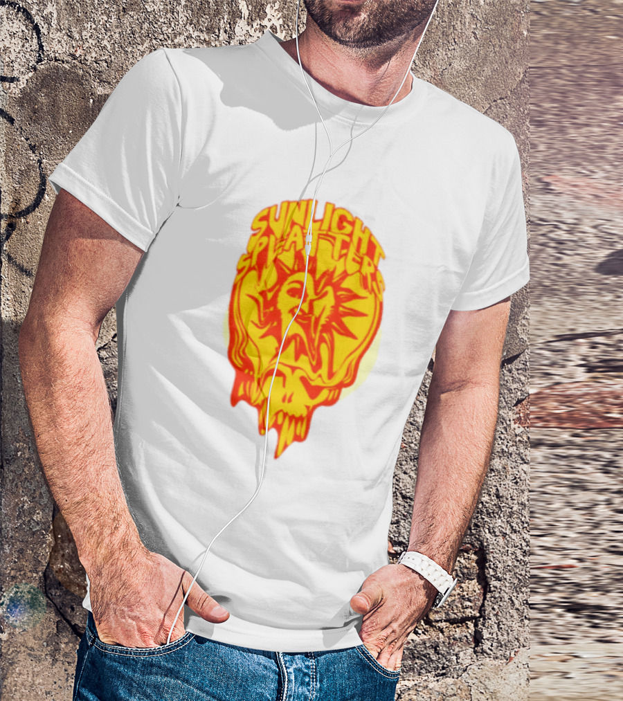 Sunlight Splatters Grateful Dead Psychedelic Skull T-Shirt