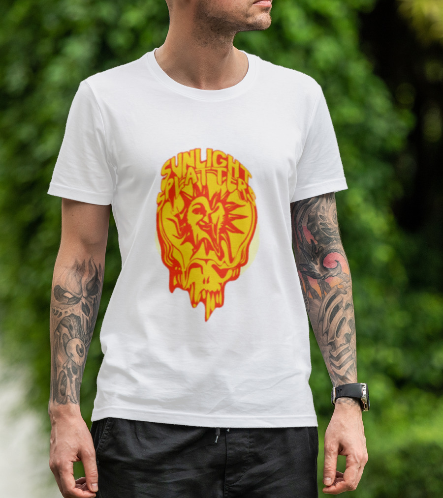 Sunlight Splatters Grateful Dead Psychedelic Skull T-Shirt