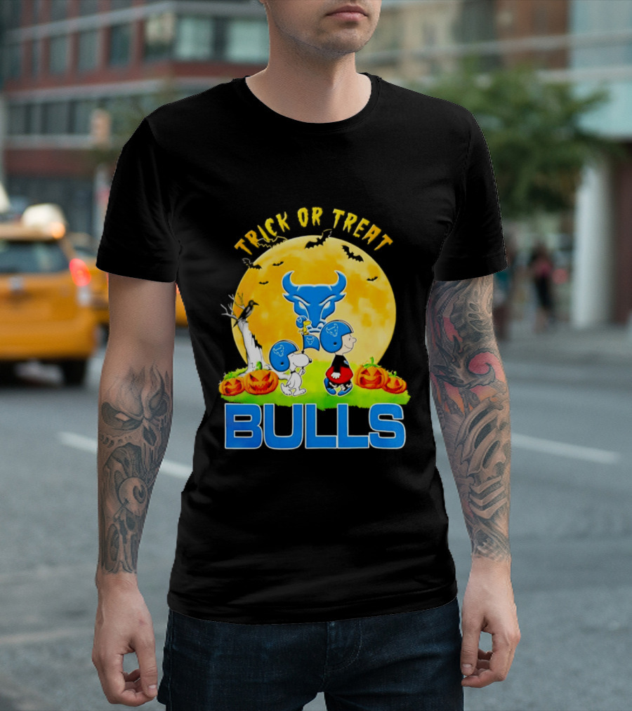 Buffalo Bulls Peanuts Halloween 2026 Trick Or Treat Abbey Road T-Shirt