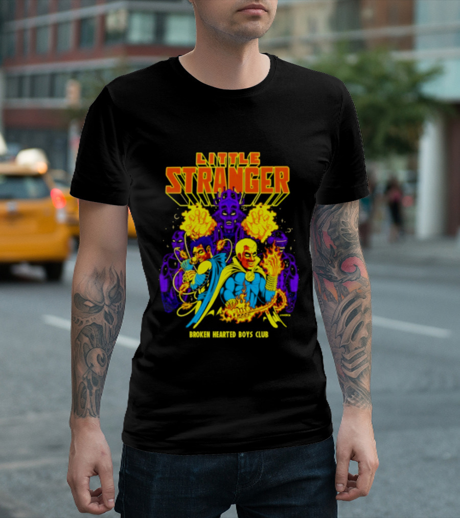 Little Stranger Broken Hearted Boys Club Comic Style Superheroes T-Shirt