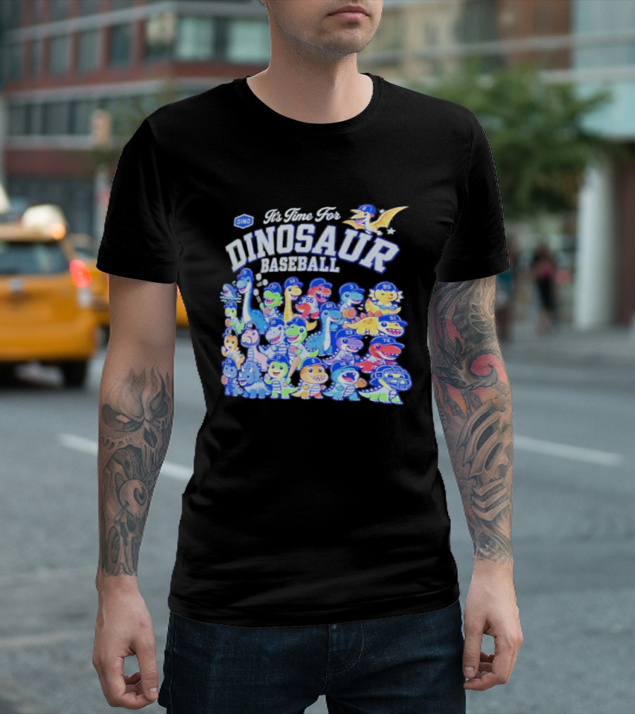 Be There For Dinosaur Baseball Los Angeles Dodgers Dino Roster 2026 T-Shirt
